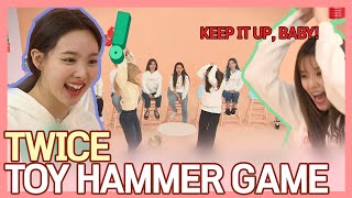 JEONGYEON is excited to hit NaYeon🤣 Twice Toy Hammer Game!