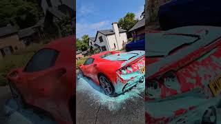 Satisfying Ferrari Car Wash #Ferrari #Asmr #Shorts I