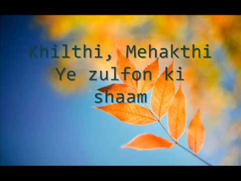 Ae Kaash Ke Hum On screen Lyrics Kumar Sanu