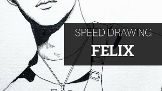 Felix from Stray Kids || K-POP Fanart || SPEED DRAWING