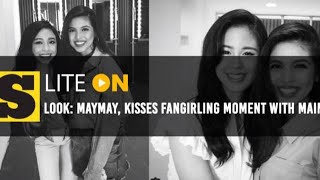 Look Maymay Entrata, Kisses Delavin Fangirling Moment With Maine Mendoza