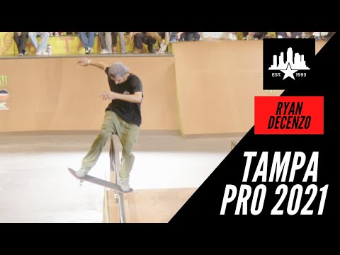 RYAN DECENZCO INSANE GAP FRONTSIDE FLIP LIP SLIDE DURING TAMPA PRO 2021 FINALS !!!