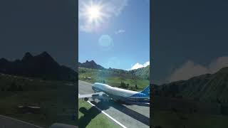 Landing A 747 At Courchevel In Msfs2020.#Shorts
