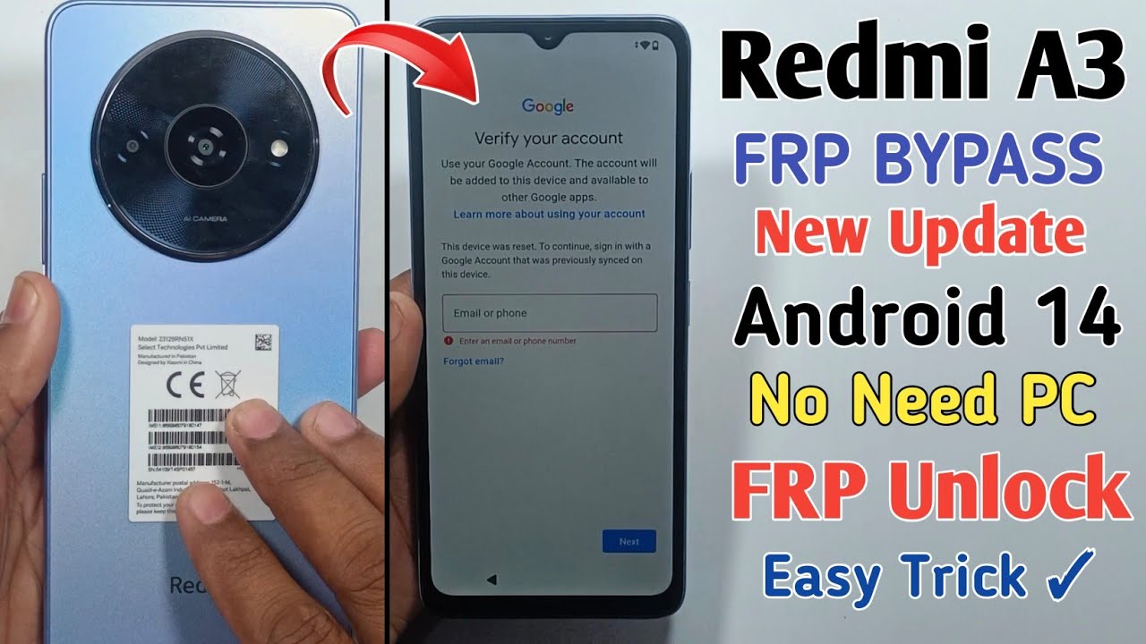 Redmi A3 Frp Bypass Android 14 Redmi A3 Frp Unlock | Redmi A3 Frp Bypass Android 14 Redmi A3 Frp Unlock |