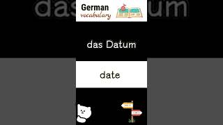 Das Datum Date German Vocabulary