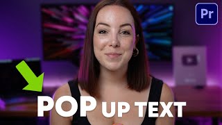SUPER EASY Pop up text animation in Premiere Pro 2022