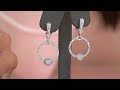 Judith Ripka Sterling & 2.95 ct tw Diamonique Open Hoop Earrings with Jennifer Coffey