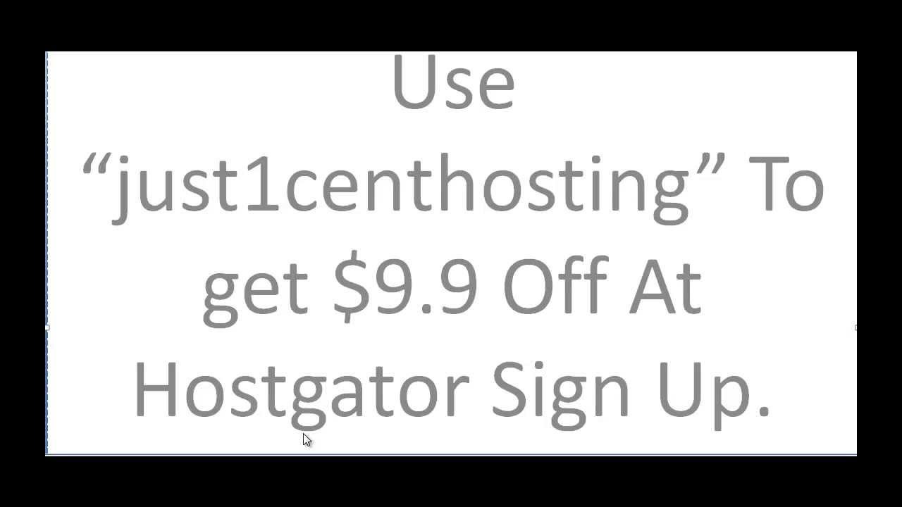 hostgator promo code 1 cent