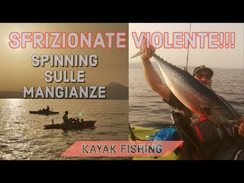 SPINNING SULLE MANGIANZE - BiG ALLETTERATO a SPINNING false albacore LIVE STRIKE - kayak fishing 4K