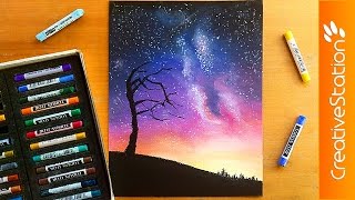 Night sky - Speed Drawing | CreativeStation