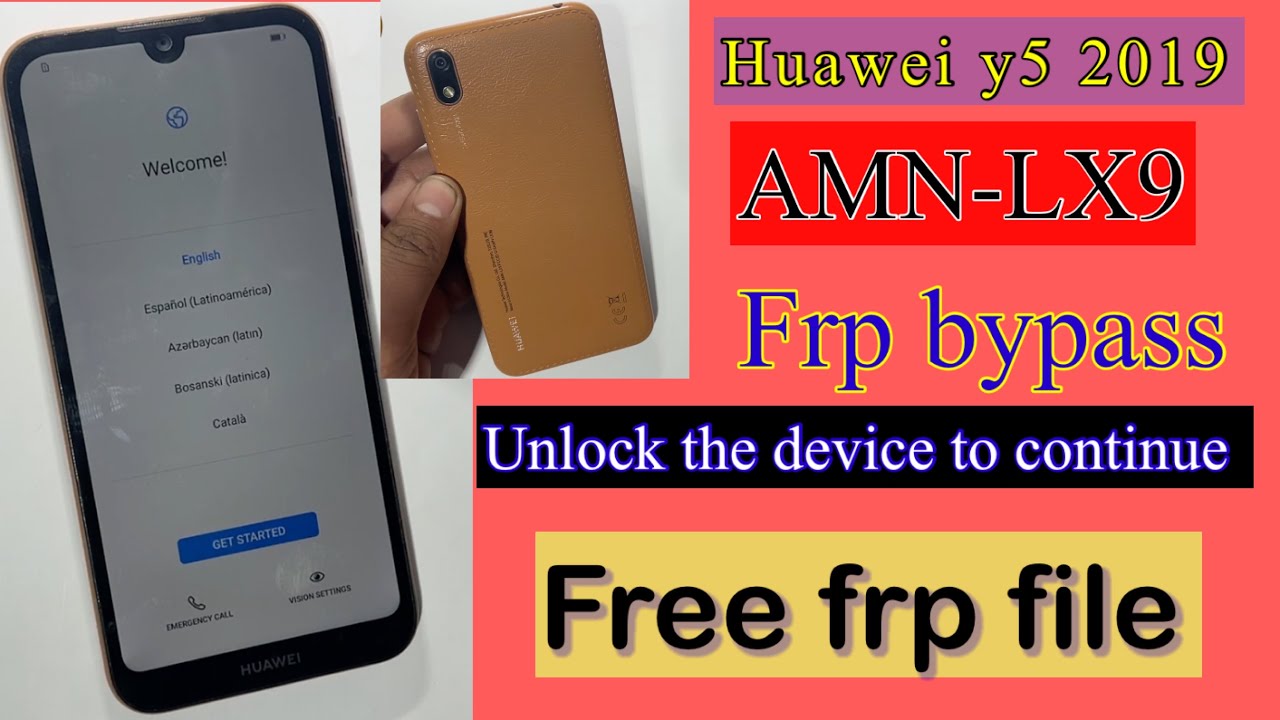 Huawei y5 2019 frp bypass AMN-LX9 frp unlock the device Huawei y5 2019 frp bypass AMN-LX9 frp unlock the device
