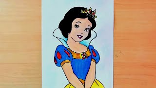How To Draw Snow White Disney Princess Snow White Drawing Step By Step