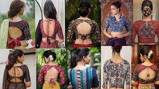 Cotton Saree Collection With Fancy Latest Trendy Blouse Design Ideas Linen Saree Wala Blouse Design