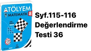 8.Sinif Atölyem S.115-116 Değerlendi̇rme Testi̇ 36