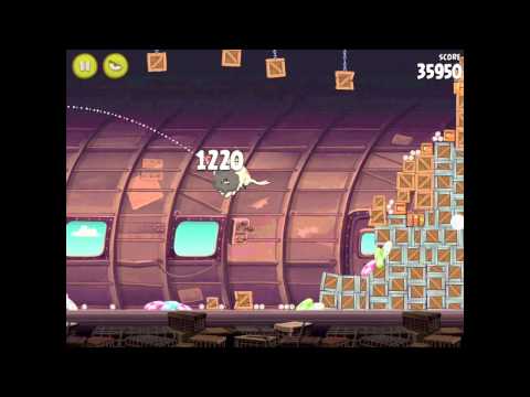 Angry Birds Rio Level 30 (12-15) Smugglers Plane Walkthrough 3 Star