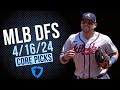 MLB DFS Core Picks 4/16/24 | FanDuel Main Slate