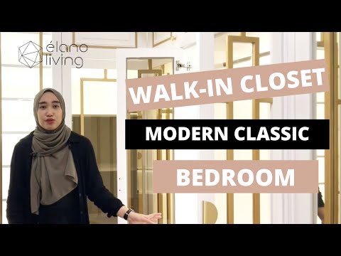 Desain Interior Kamar Klasik Modern, Ada Wardrobe dan Walk-in Closet Juga desain interior kamar