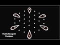 Small Easy Kolam with 7X4 Dots | Simple Rangoli |Easy Muggulu Kolangal art|Easy Simple Rangoli #842