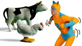Pig Cow and Chicken Farm Animal Sounds | Kids Fun & Learn