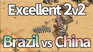 Excellent AoE2 2v2! Brazil vs China!