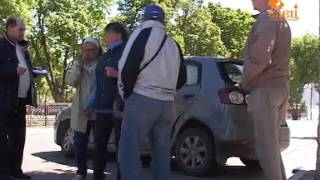 Видео На перекрестке улиц Горького и Льва Толстого столкнулись два автомобиля от ТРК Елец, улица Горького, Елец, Россия