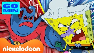 Губка Боб | 60 МИНУТ Губка Боб сражается со ЗЛОМ 😈 | Nickelodeon Cyrillic