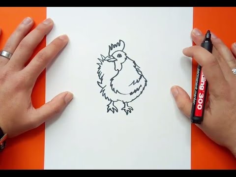 Como dibujar un gallo paso a paso 