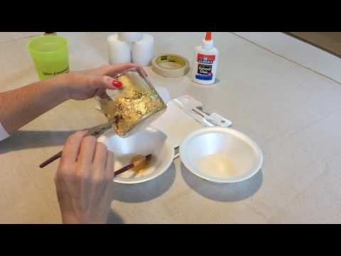 DIY Gold Leaf Candle
