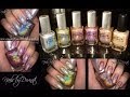 Color Club Halo Hues Holographic Nail Polish Swatches and Nail Art Design