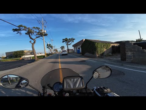 Motorcycle trip to pretty coastal and mountain road Motorcycle trip to pretty coastal and mountain road