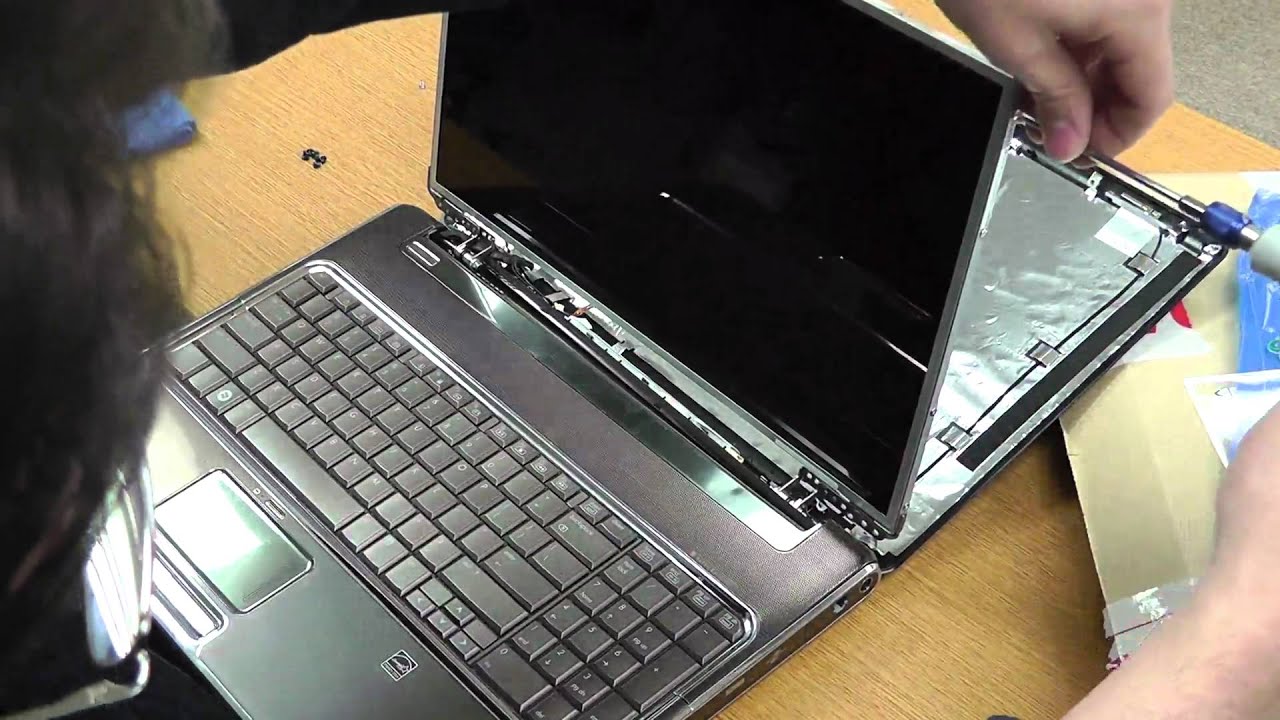 Laptop screen replacement / How to replace laptop screen [HP Pavilion dv7] - YouTube