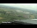 Cessna 152 cockpit: flight training - approach, landing, shut-down