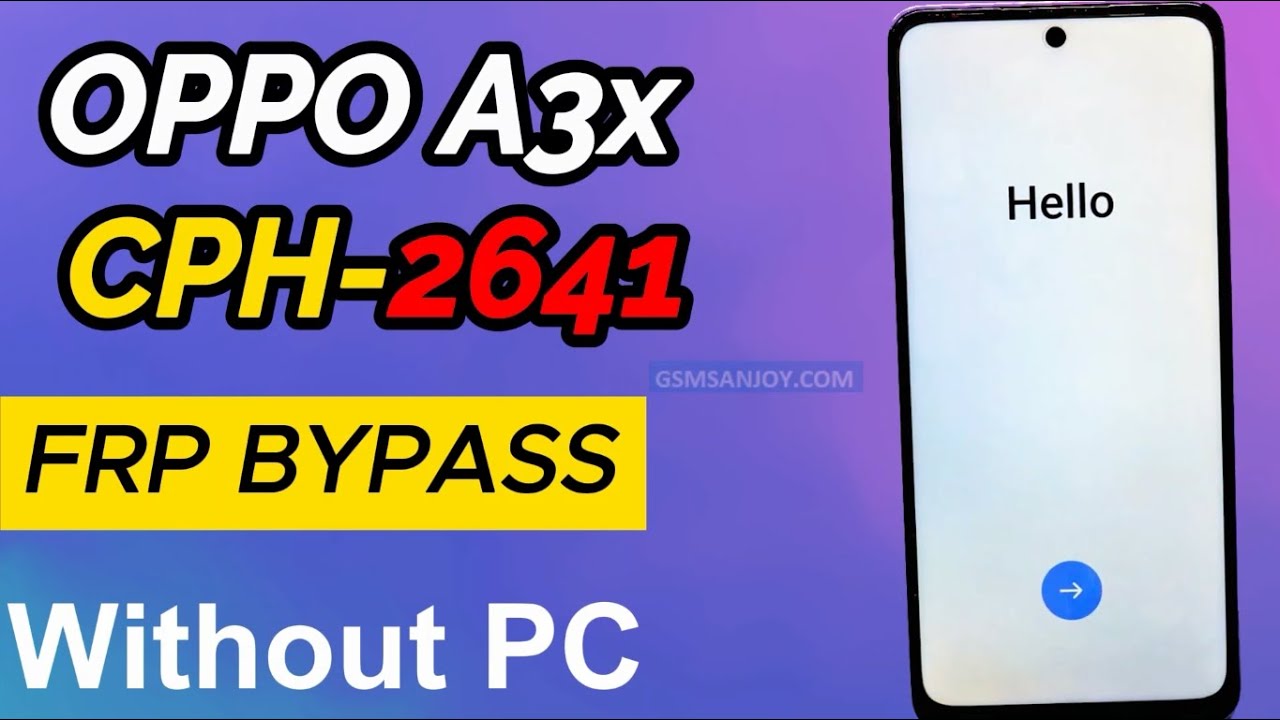 OPPO A3x CPH2641 FRP BYPASS UNLOCK 2024 Security Android OPPO A3x CPH2641 FRP BYPASS UNLOCK 2024 Security Android