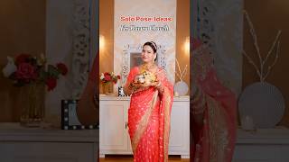 Solo Pose Ideas For Karwa Chauth Saree Photoshoot Minisha Pathak