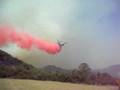 DC-10 Air Tanker drop over ZACA FIRE