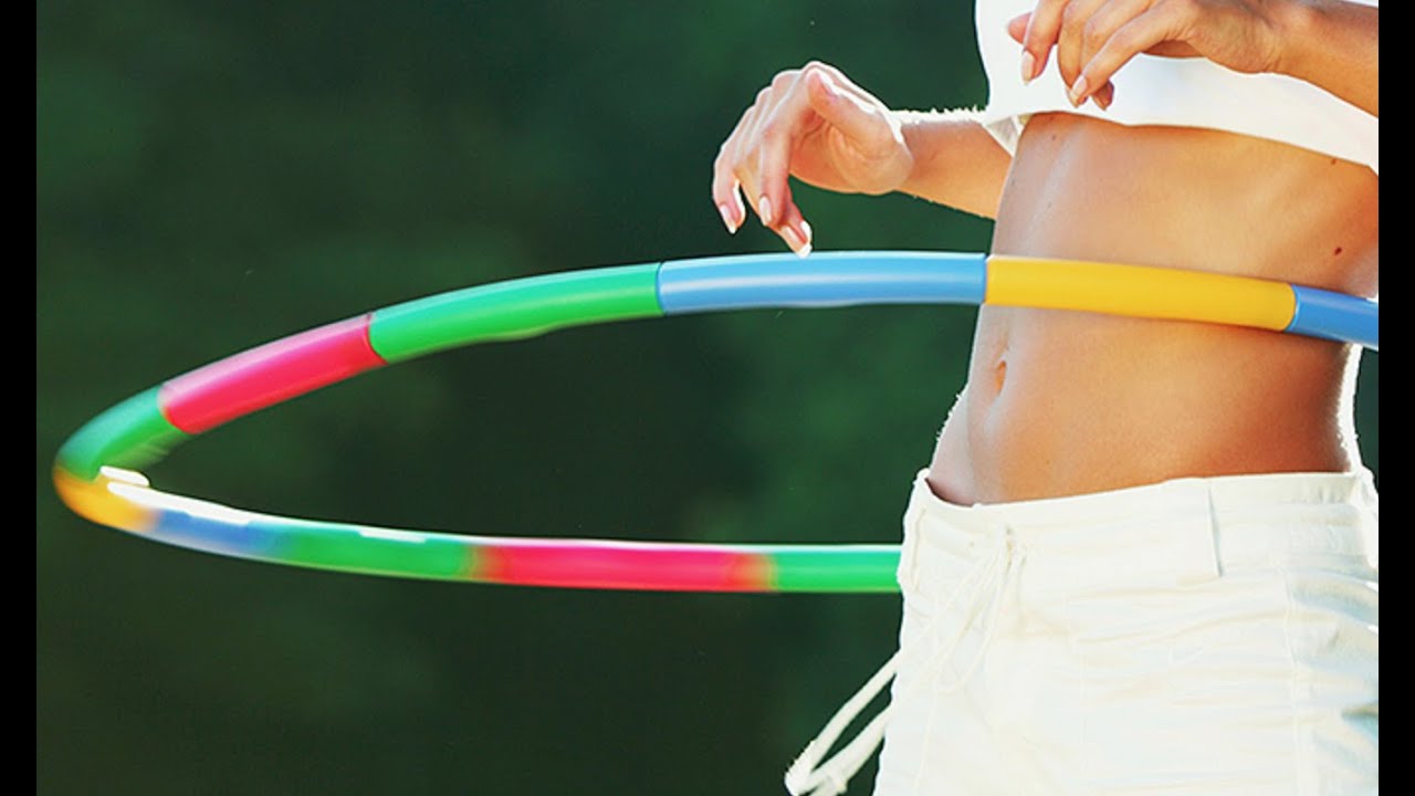 Learning hula hoop topless then