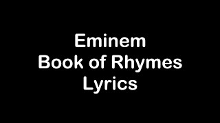 Watch Eminem Book Of Rhymes feat Dj Premier video