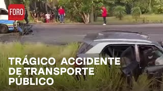 Choque Entre Combi Y Camioneta En Carretera De Tabasco - Expreso De La Mañana