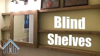 How to build blind shelves, replace medicine cabinet, bath shelves. Easy! Home Mender.