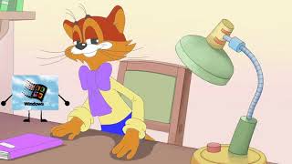 Cat Leopold And Microsoft Windows 95 Talking