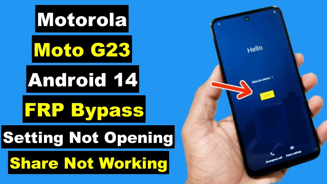 Motorola Moto G23 FRP Bypass Android 14 Without PC 2025 Motorola Moto G23 FRP Bypass Android 14 Without PC 2025