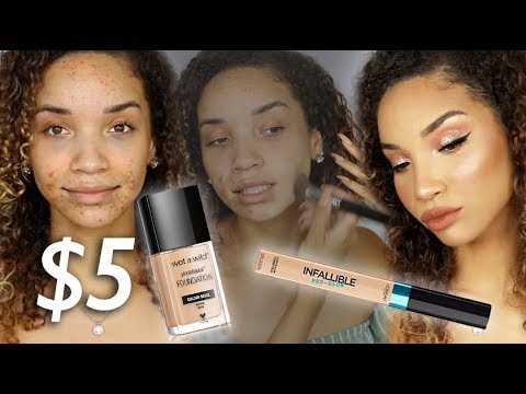 DRUGSTORE ACNE COVERAGE MAKEUP! Making Cheap Products WORK! - YouTube