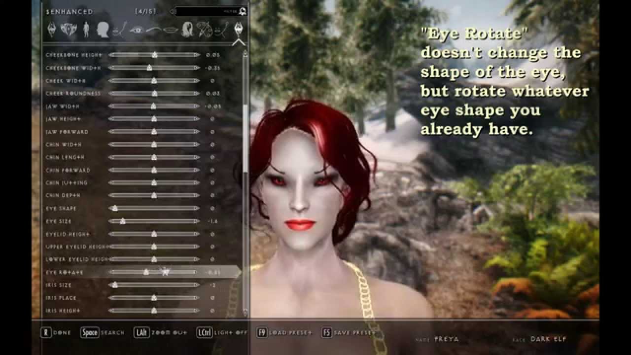 skyrim console character editor