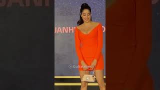Janhvi Kapoor In A Bright Orange Dress