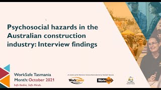 Psychosocial Hazards In The Australian Construction Industry Interview Findings