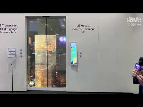 ISE 2022: LG Electronics Exhibits Transparent Automatic Door Signage with Built-In OLED Technology
