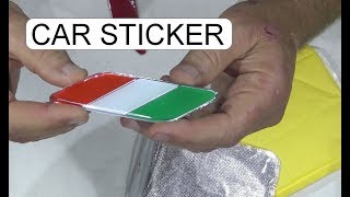 UNBOXING CAR FENDER STICKER HUN FLAG