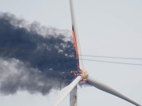 Wind turbine fire Huron County April 1, 2019