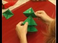 Papír karácsonyfa hajtogatás, origami