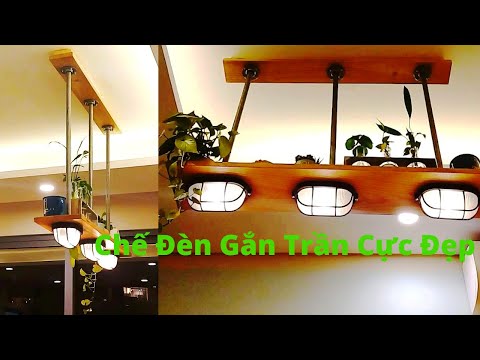 Làm Đèn Thả Gỗ Gắn Trần Trang Trí Nôi Thất Cao Cấp